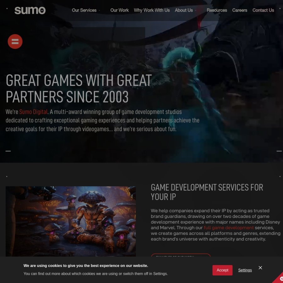 sumo-digital.com homepage screenshot