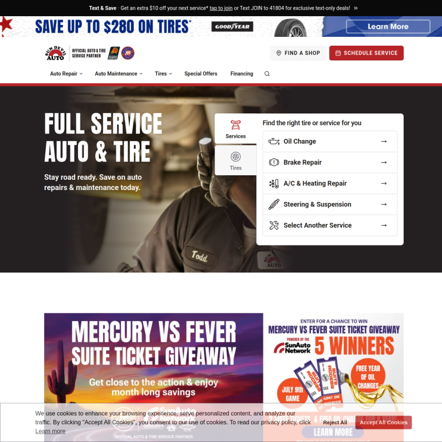 sundevilauto.com homepage screenshot