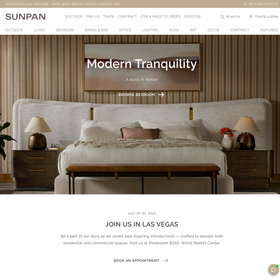 sunpan.com homepage screenshot