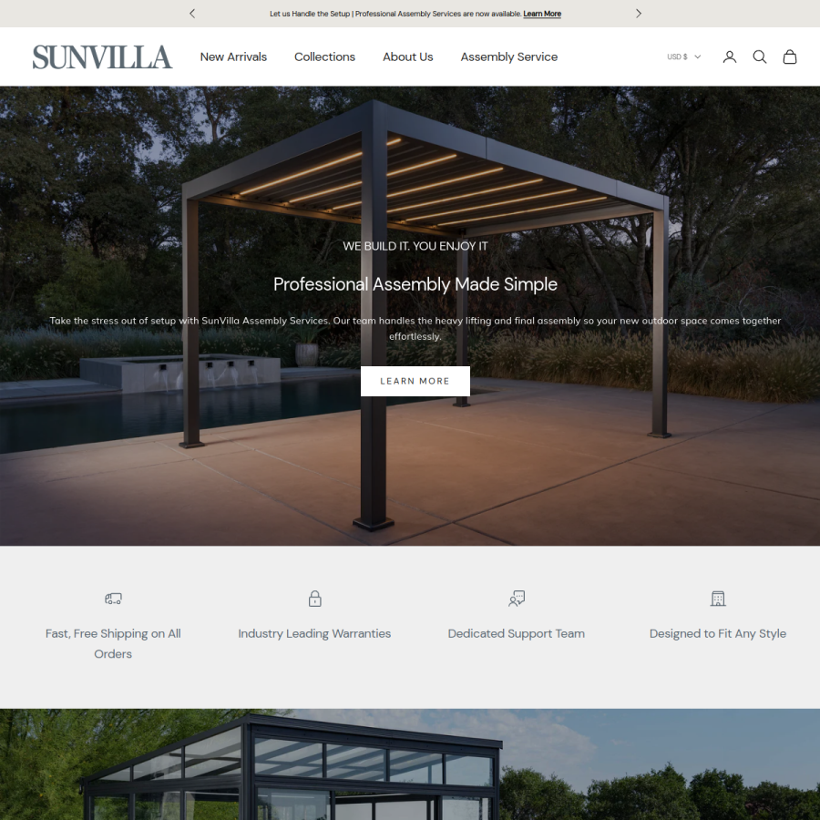 sunvilla.com homepage screenshot