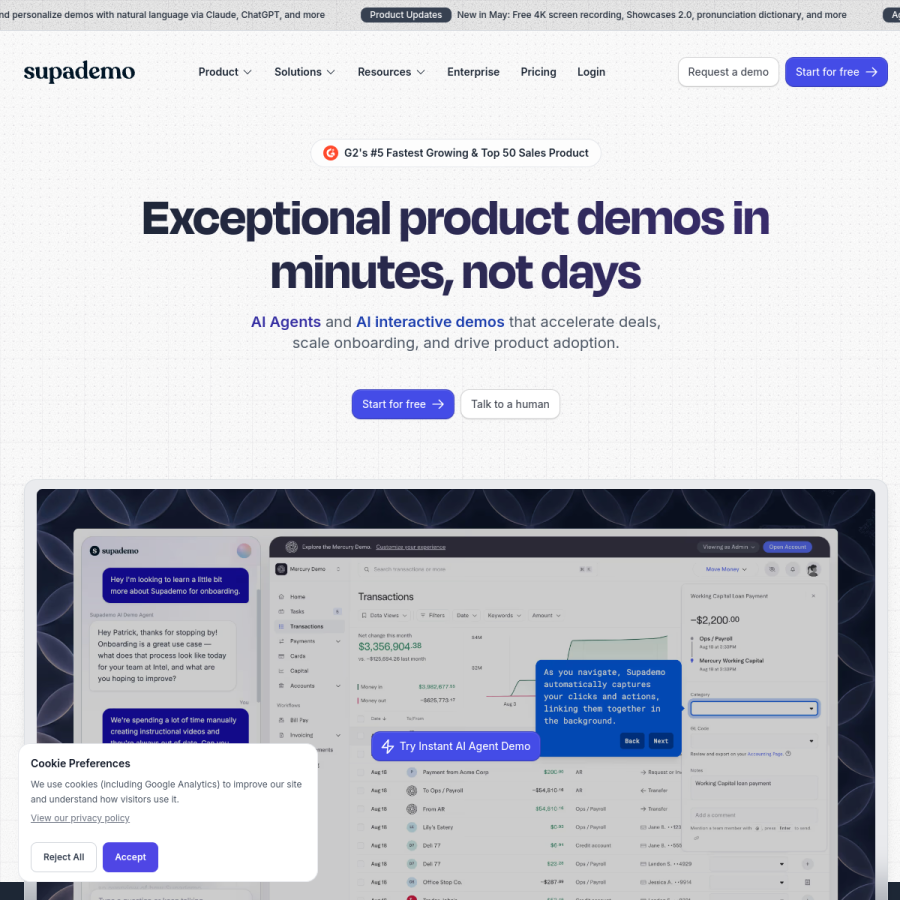 supademo.com homepage screenshot