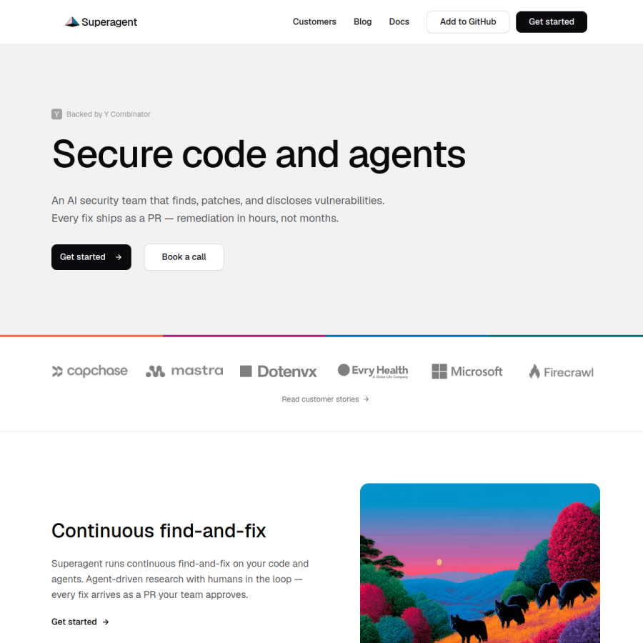 superagent.sh homepage screenshot
