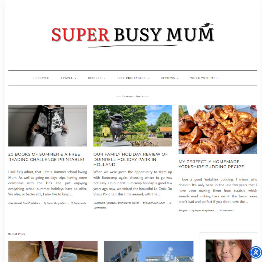 superbusymum.net homepage screenshot