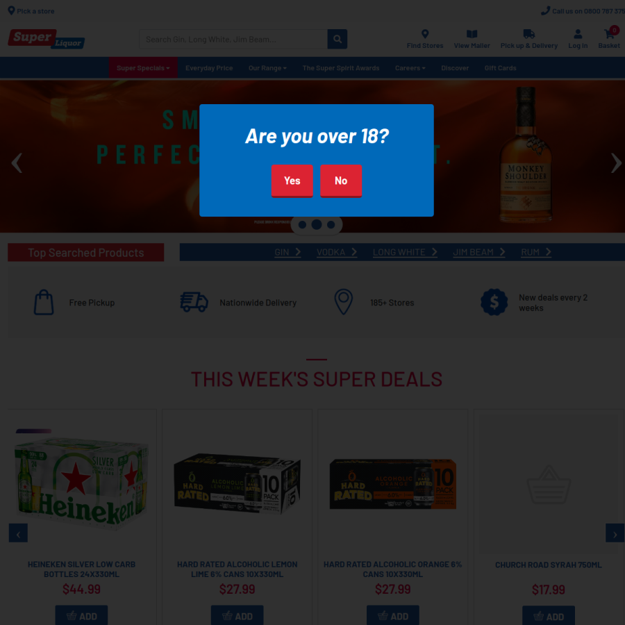 superliquor.co.nz homepage screenshot