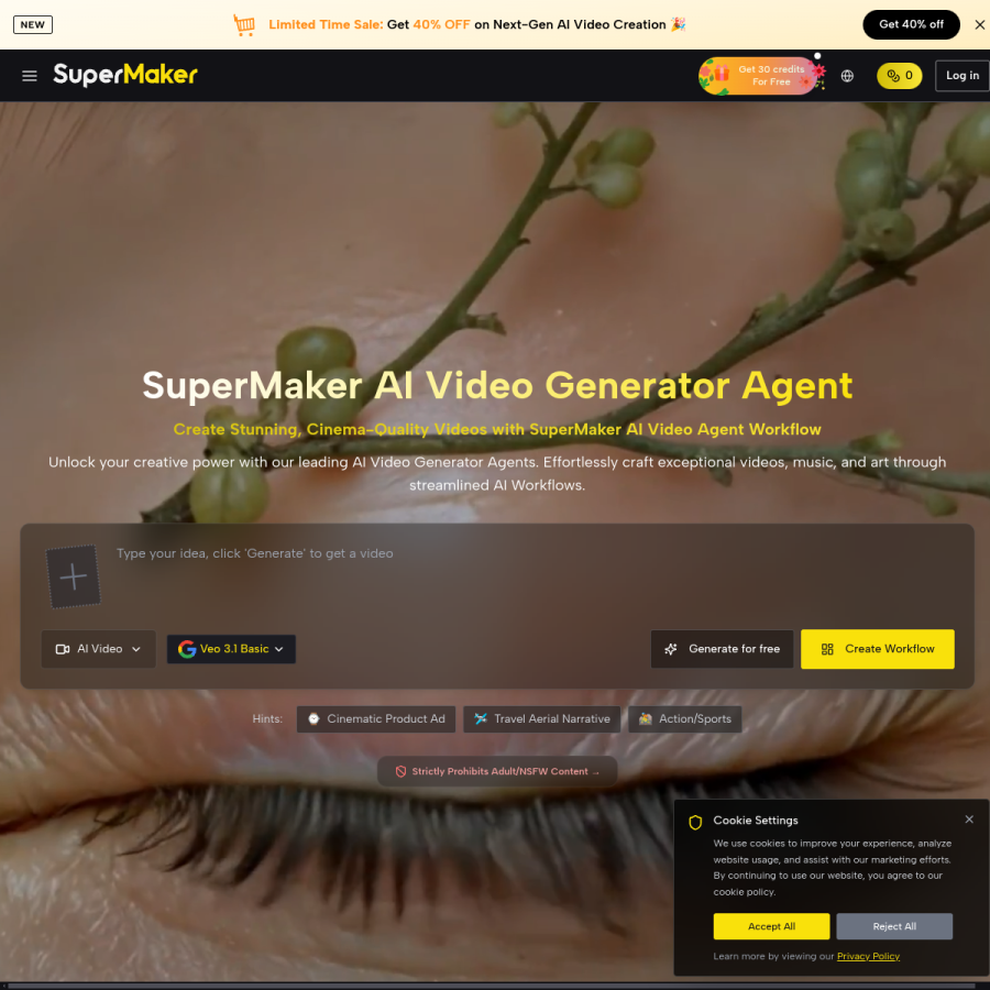 supermaker.ai homepage screenshot