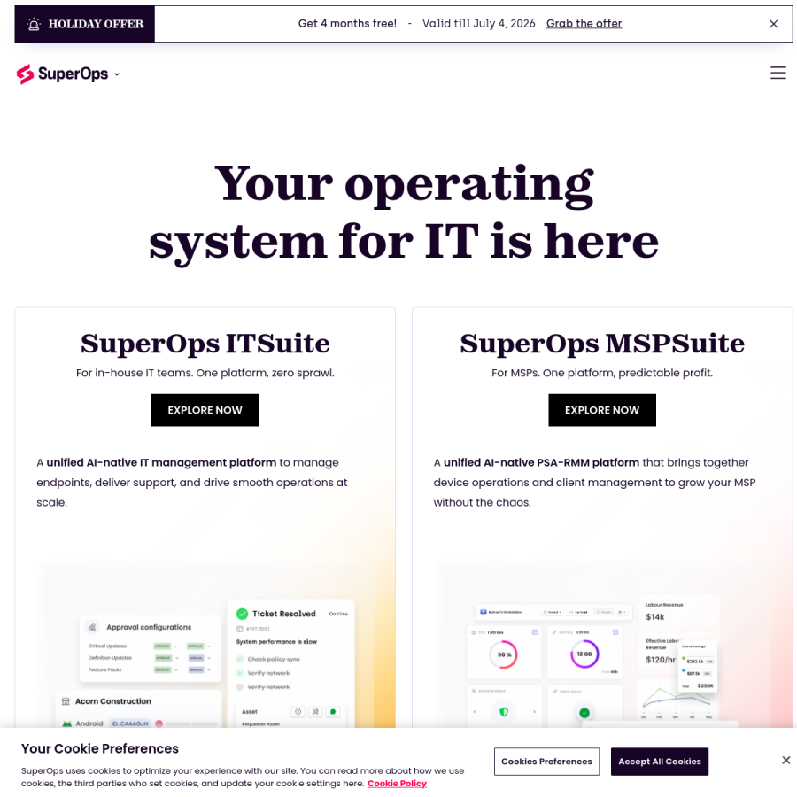 superops.com homepage screenshot