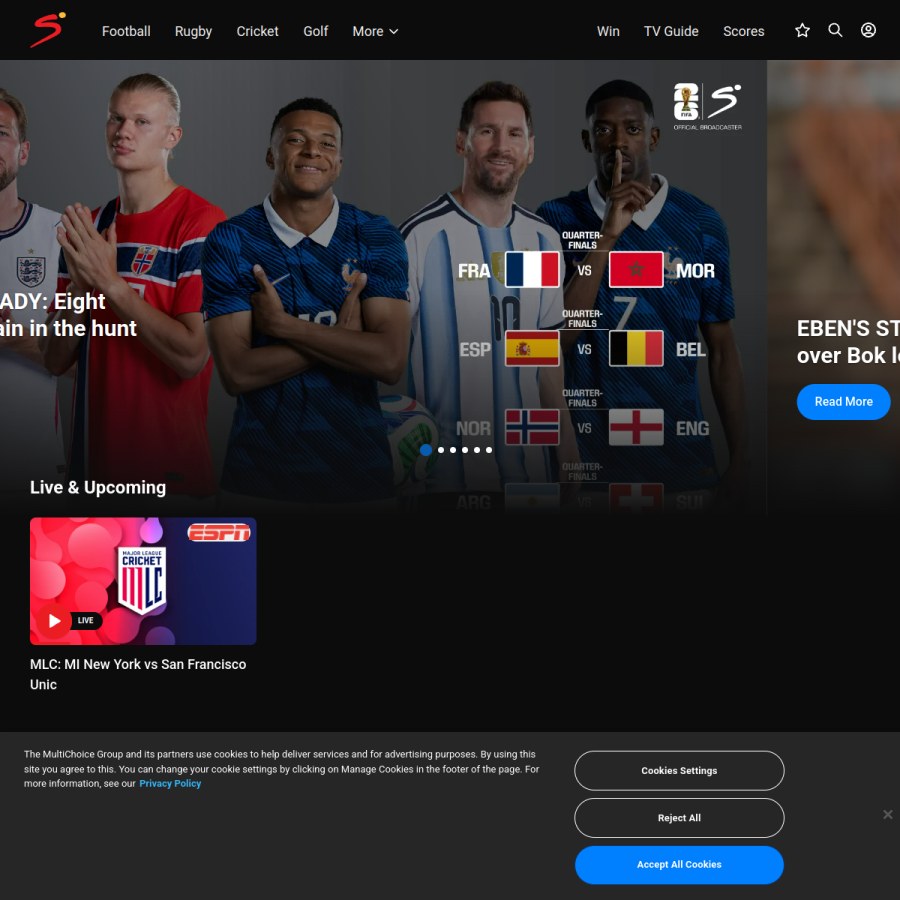 supersport.com homepage screenshot