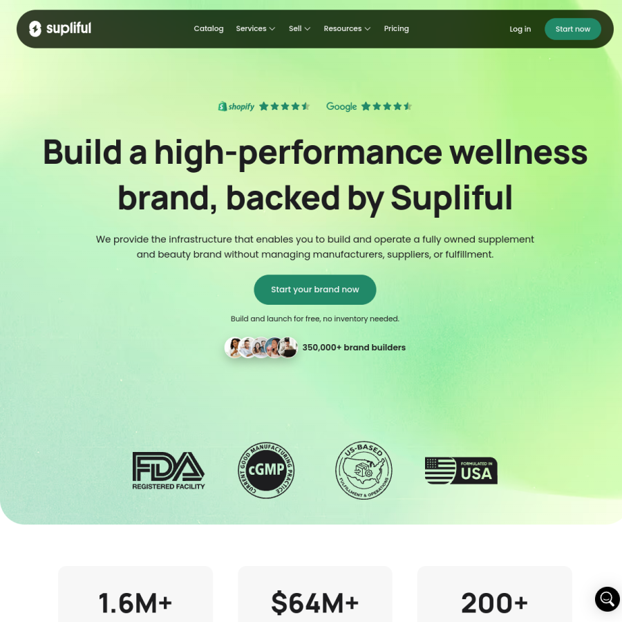supliful.com homepage screenshot