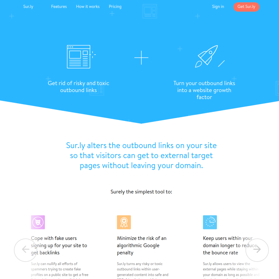 sur.ly homepage screenshot