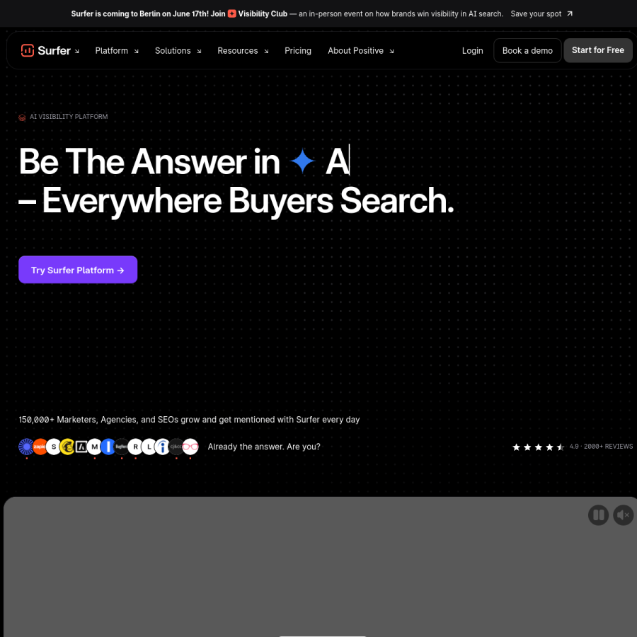 surferseo.com homepage screenshot