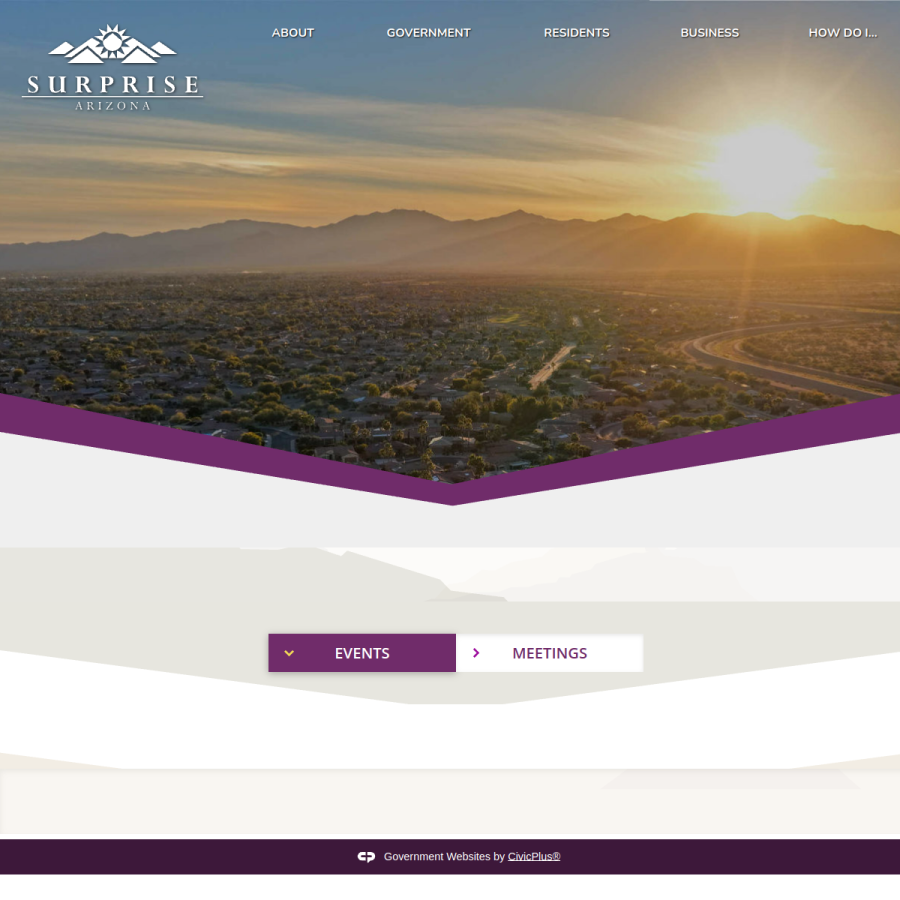 surpriseaz.gov homepage screenshot