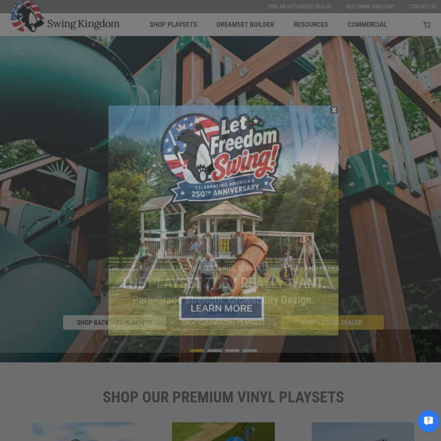 swingkingdom.com homepage screenshot