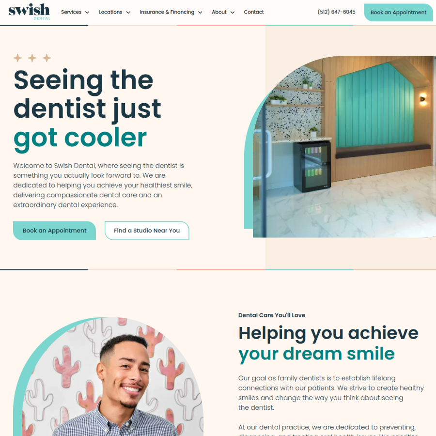 swishsmiles.com homepage screenshot