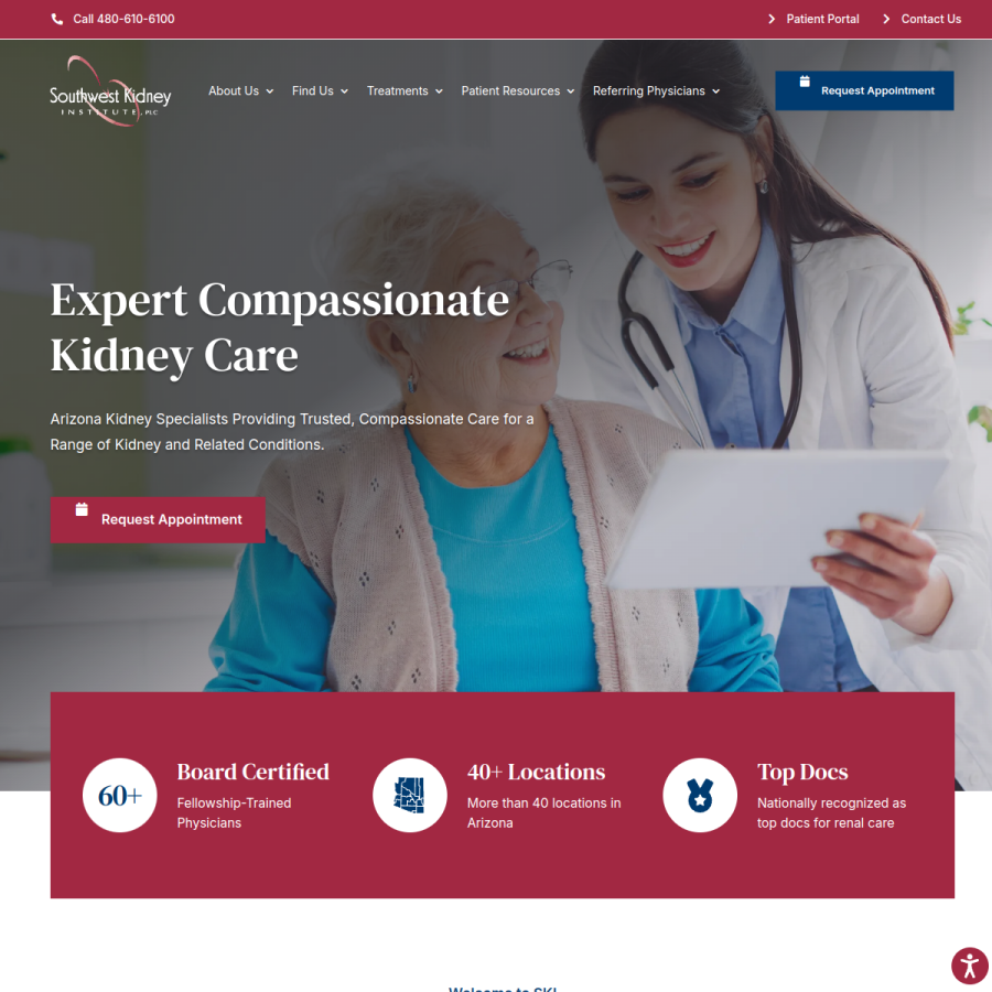 swkidney.com homepage screenshot