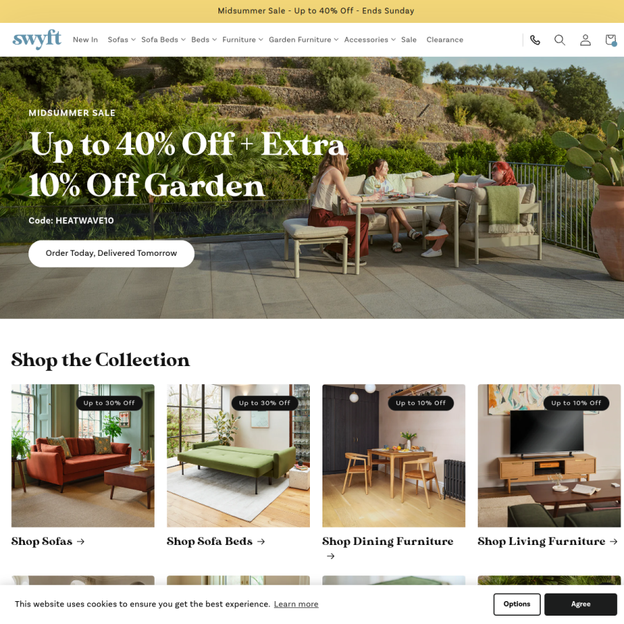 swyfthome.com homepage screenshot