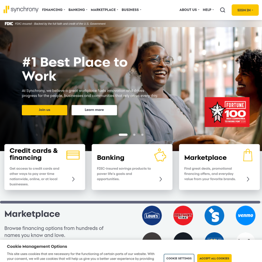 syf.com homepage screenshot