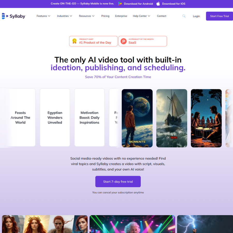 syllaby.io homepage screenshot