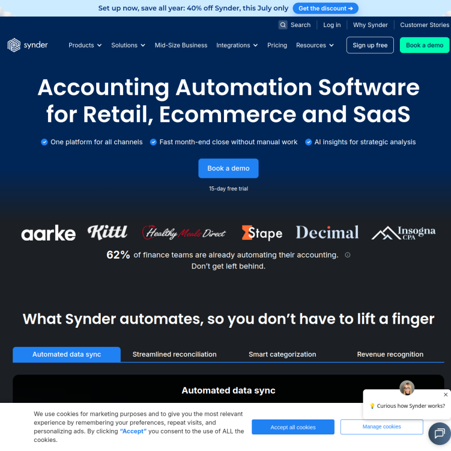 synder.com homepage screenshot