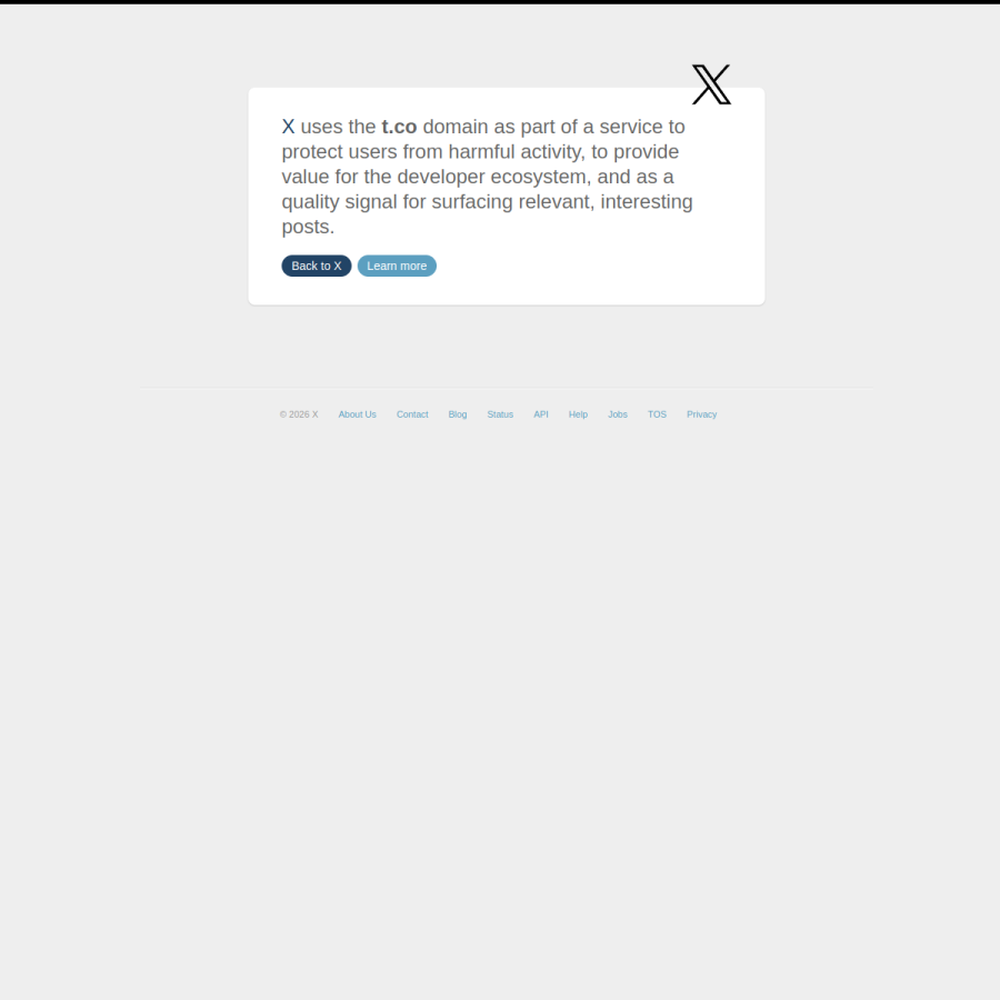 t.co homepage screenshot