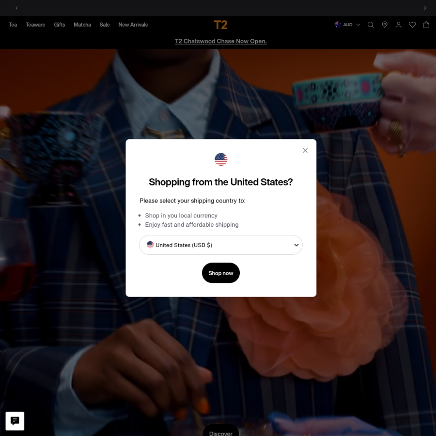t2tea.com homepage screenshot