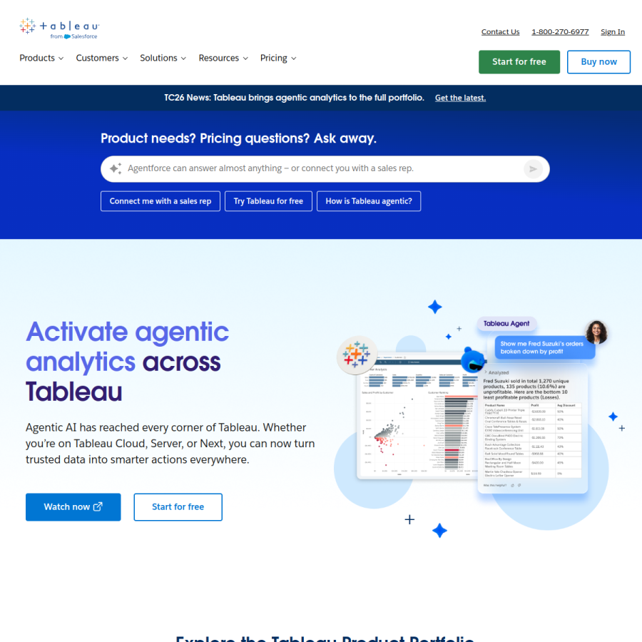 tableau.com homepage screenshot