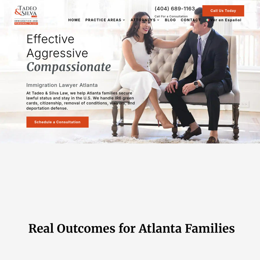 tadeosilvalaw.com homepage screenshot