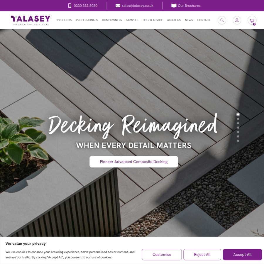 talasey.co.uk homepage screenshot