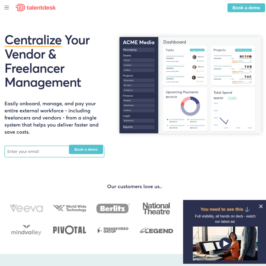 talentdesk.io homepage screenshot
