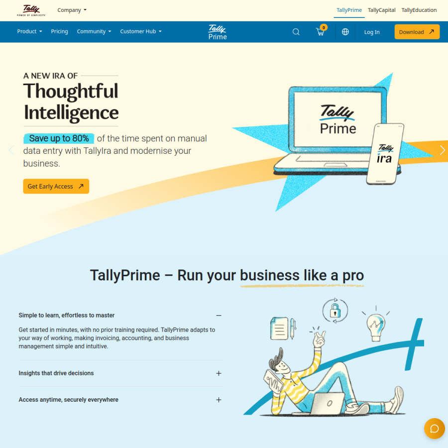 tallysolutions.com homepage screenshot