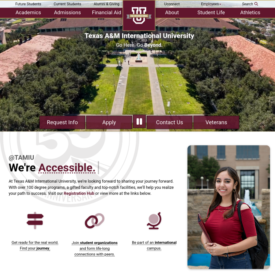 tamiu.edu homepage screenshot