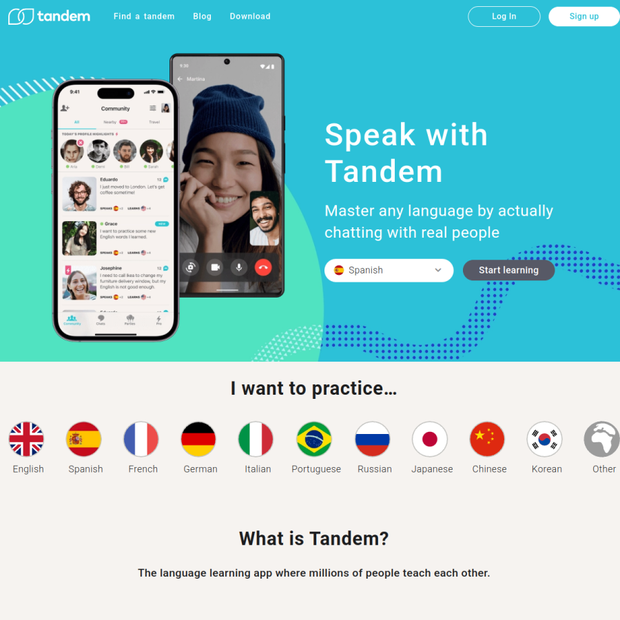 tandem.net homepage screenshot