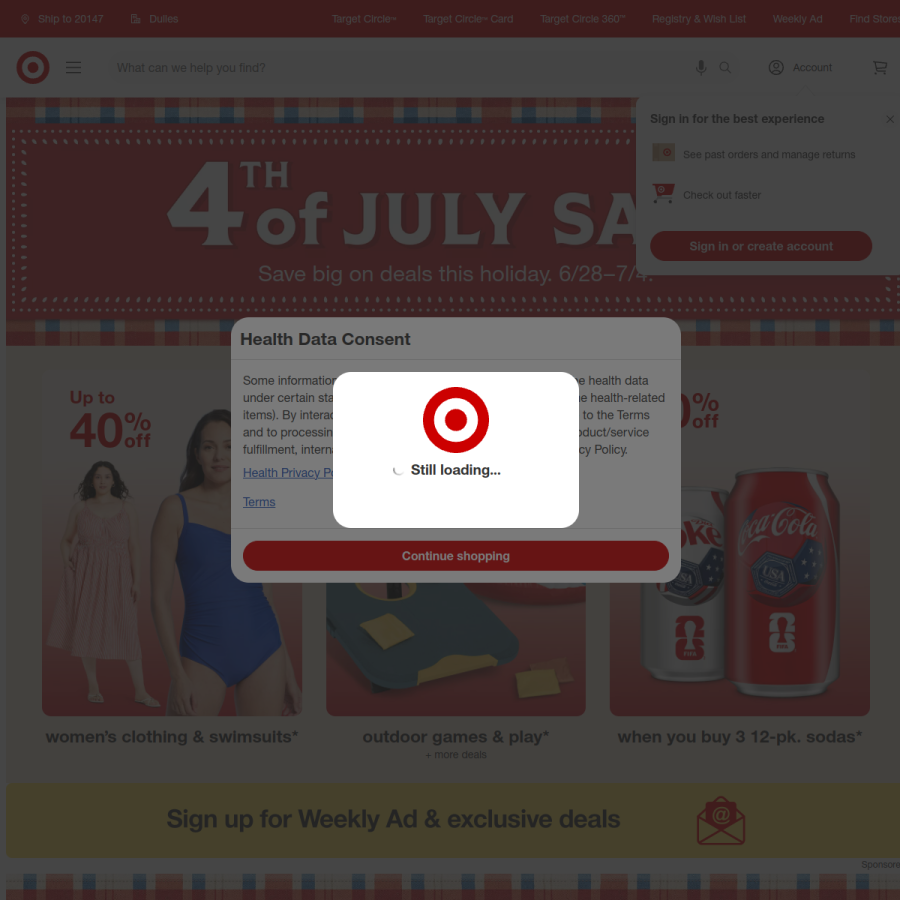 target.com homepage screenshot