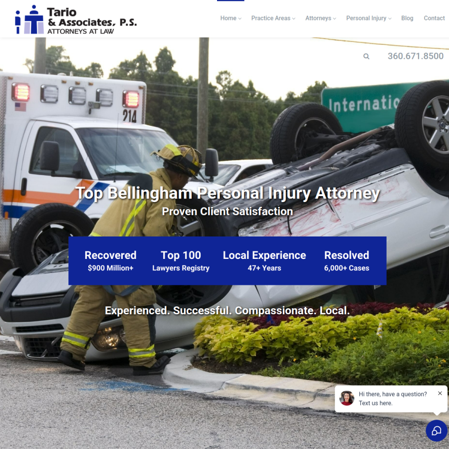 tariolaw.com homepage screenshot