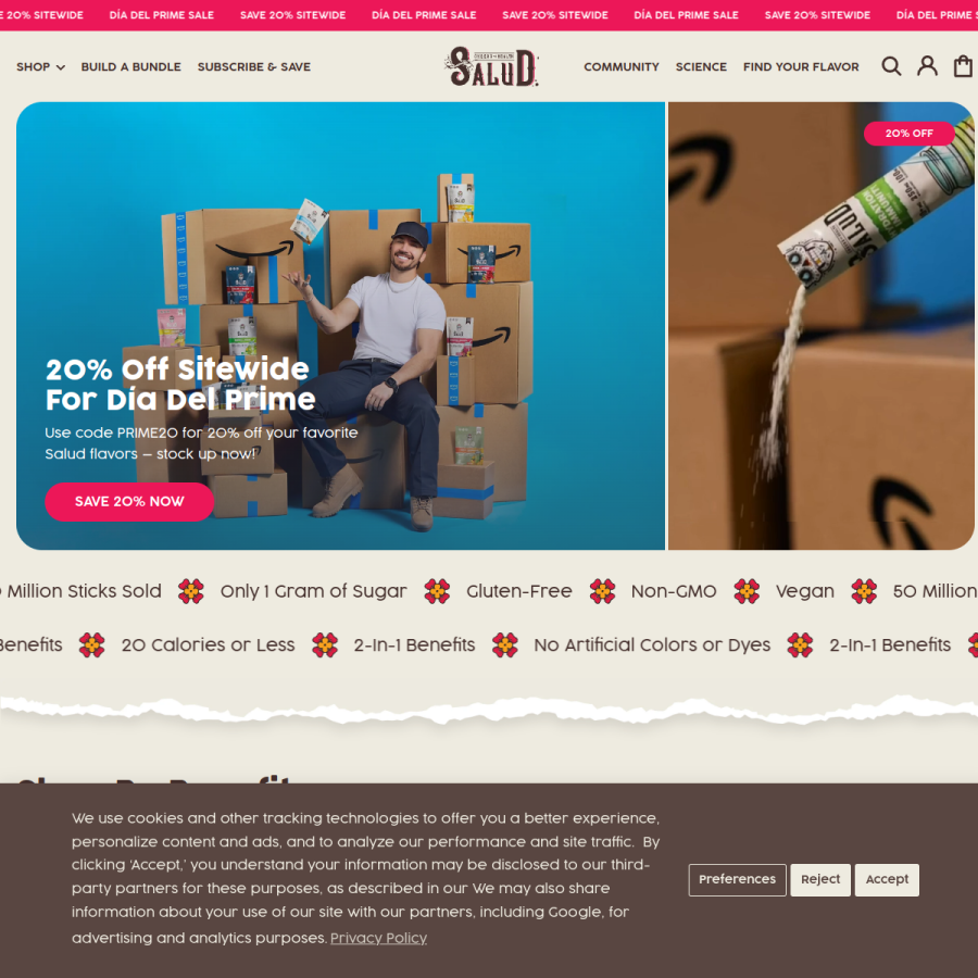 tastesalud.com homepage screenshot
