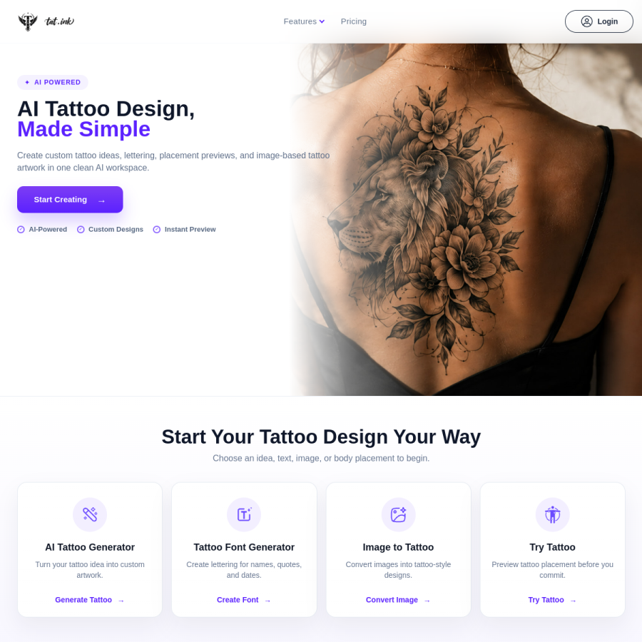 tat.ink homepage screenshot