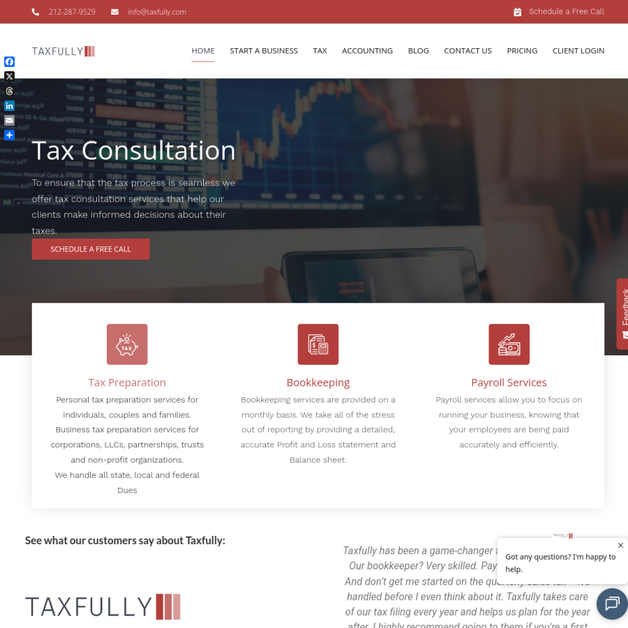 taxfully.com homepage screenshot