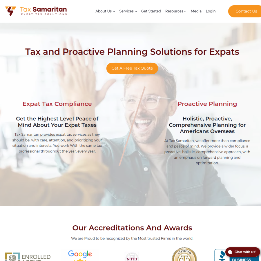 taxsamaritan.com homepage screenshot