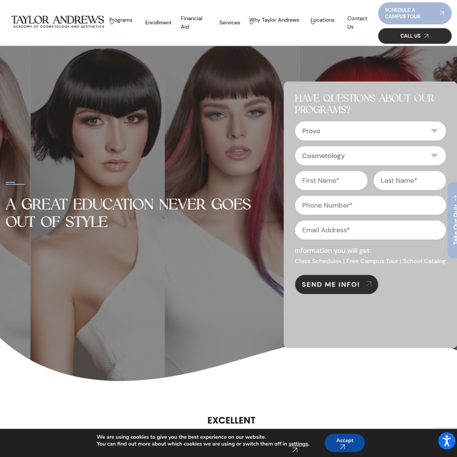 taylorandrew.com homepage screenshot