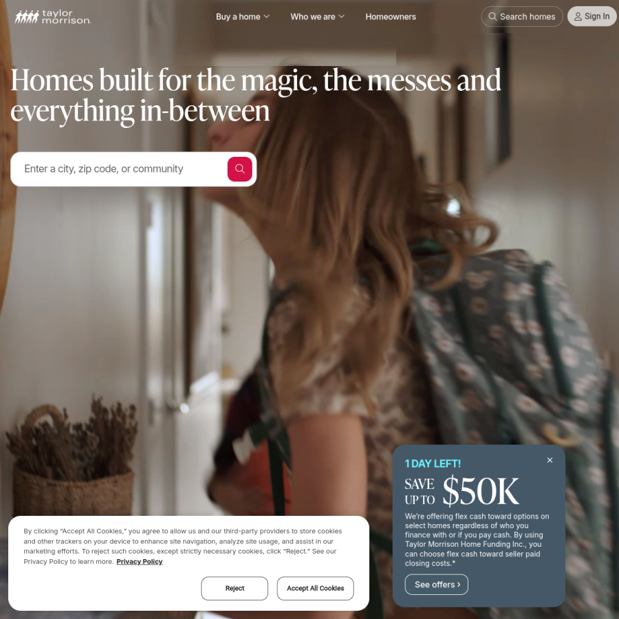 taylormorrison.com homepage screenshot