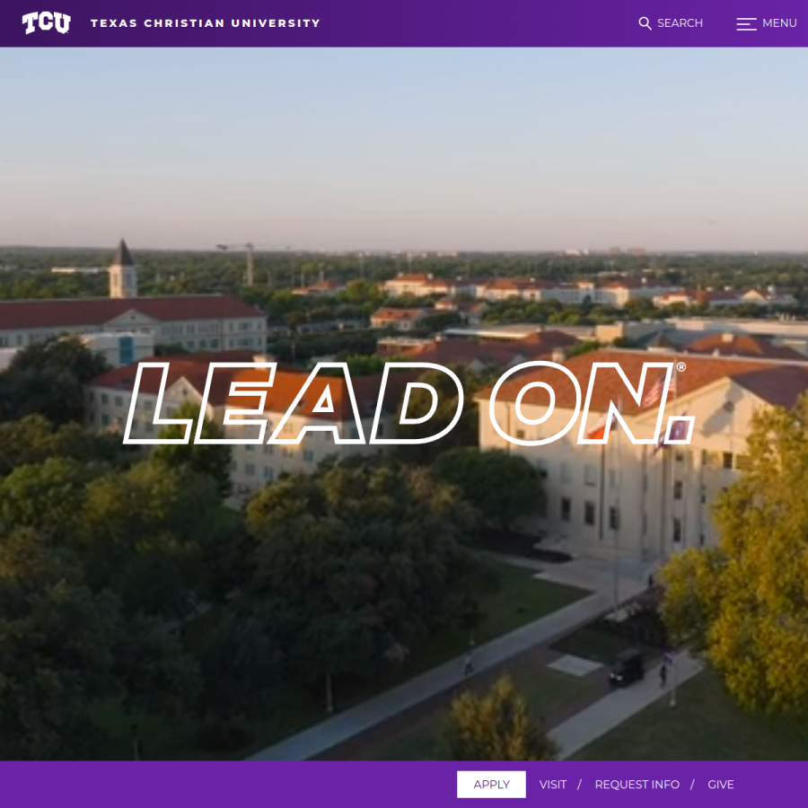 tcu.edu homepage screenshot