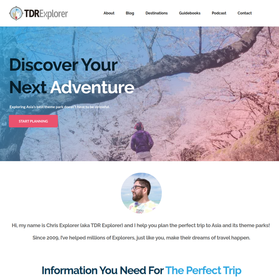 tdrexplorer.com homepage screenshot
