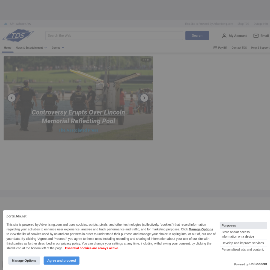 tds.net homepage screenshot
