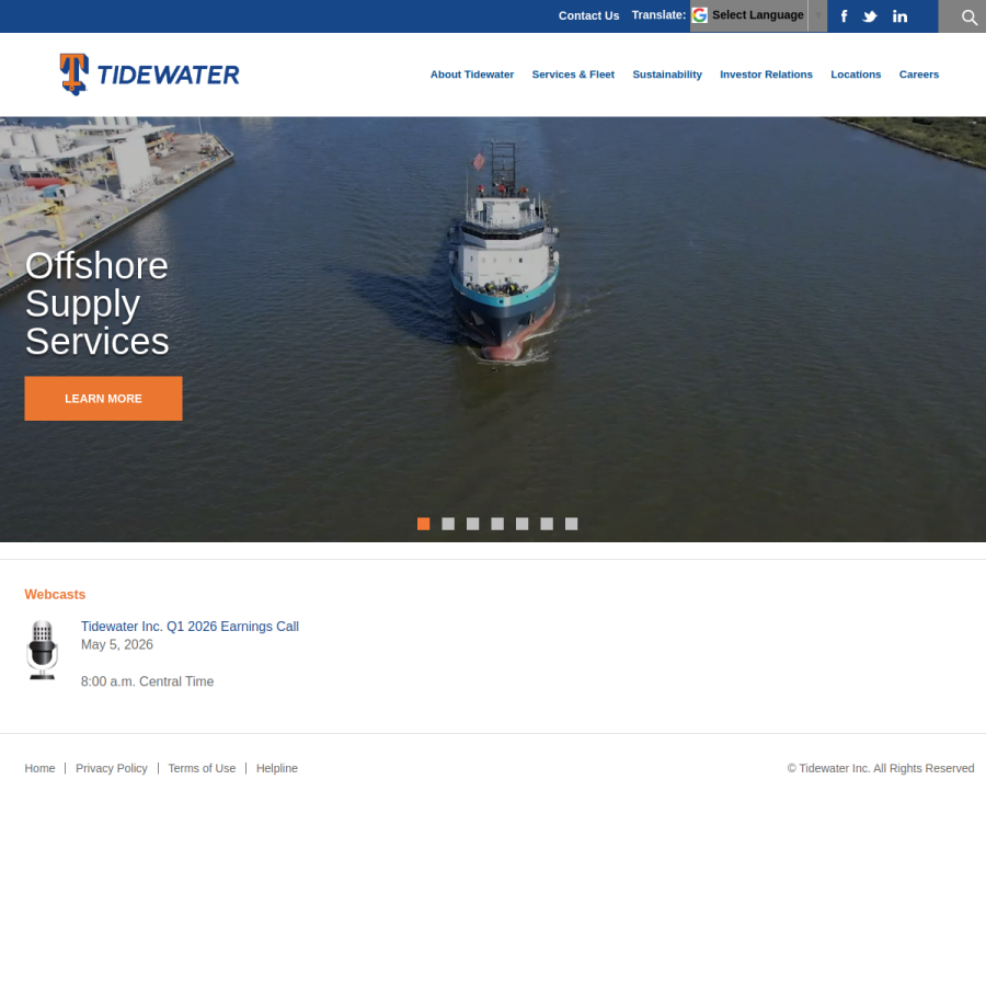 tdw.com homepage screenshot