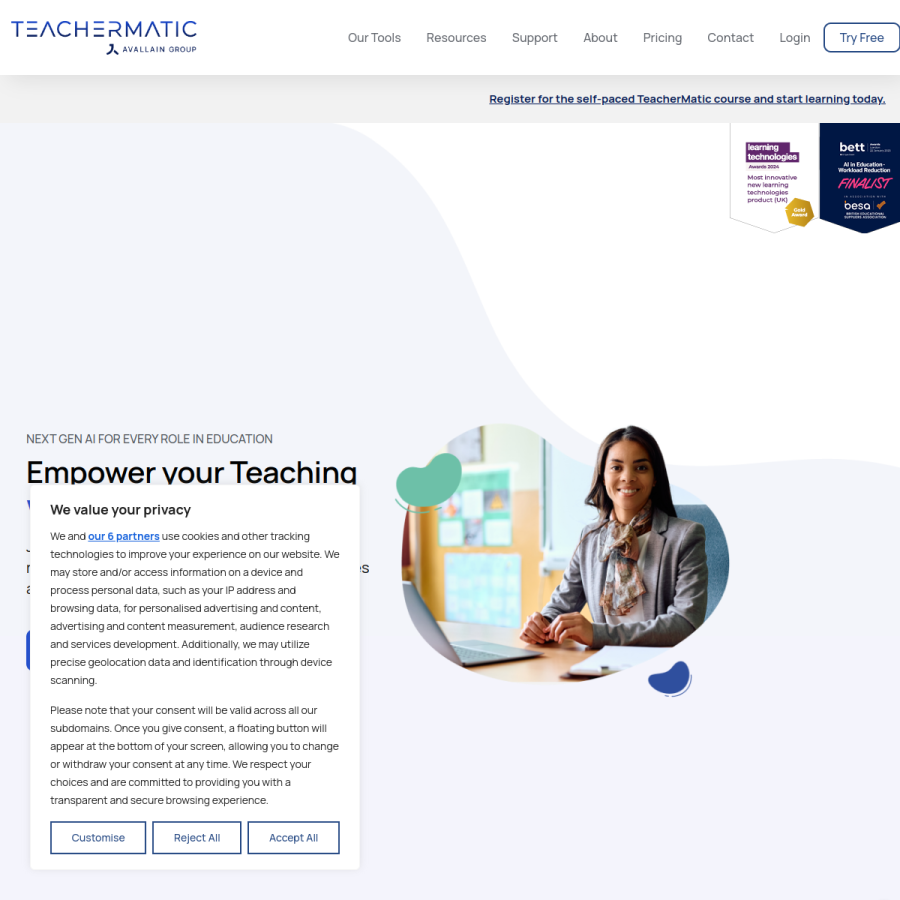 teachermatic.com homepage screenshot