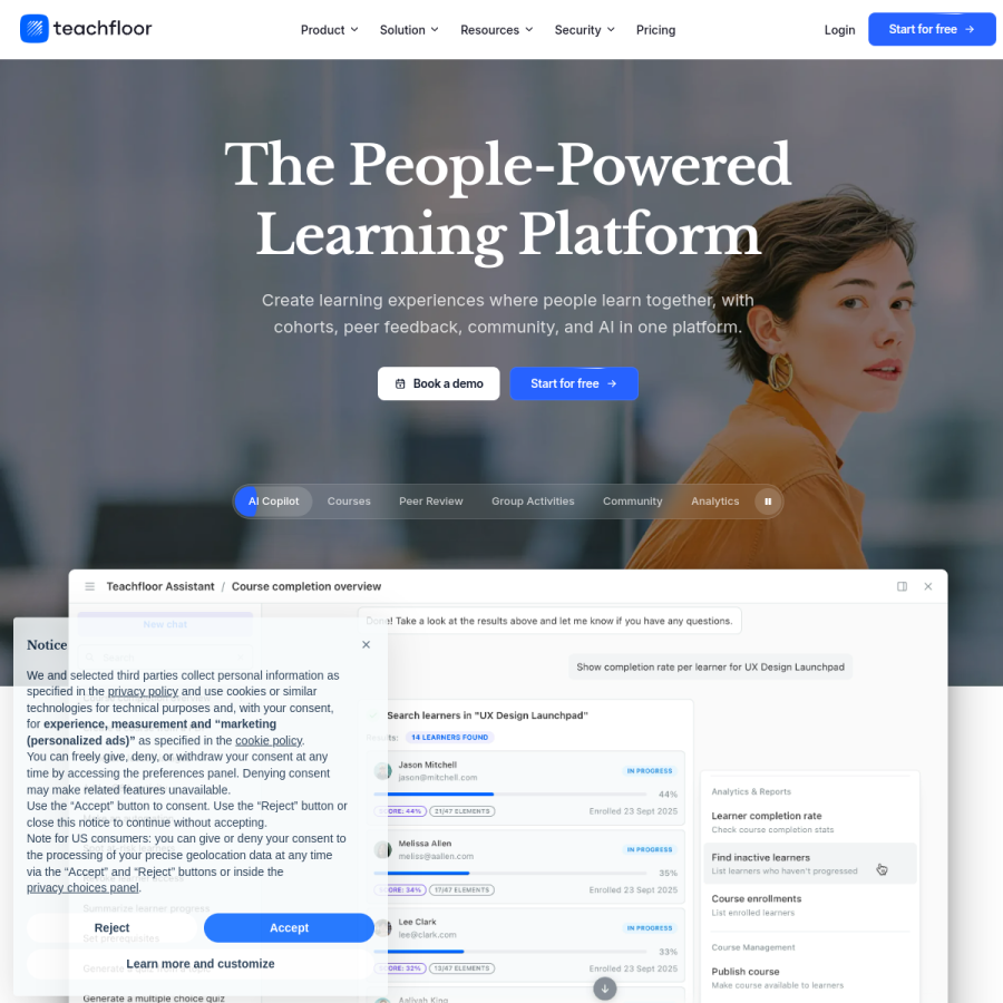 teachfloor.com homepage screenshot