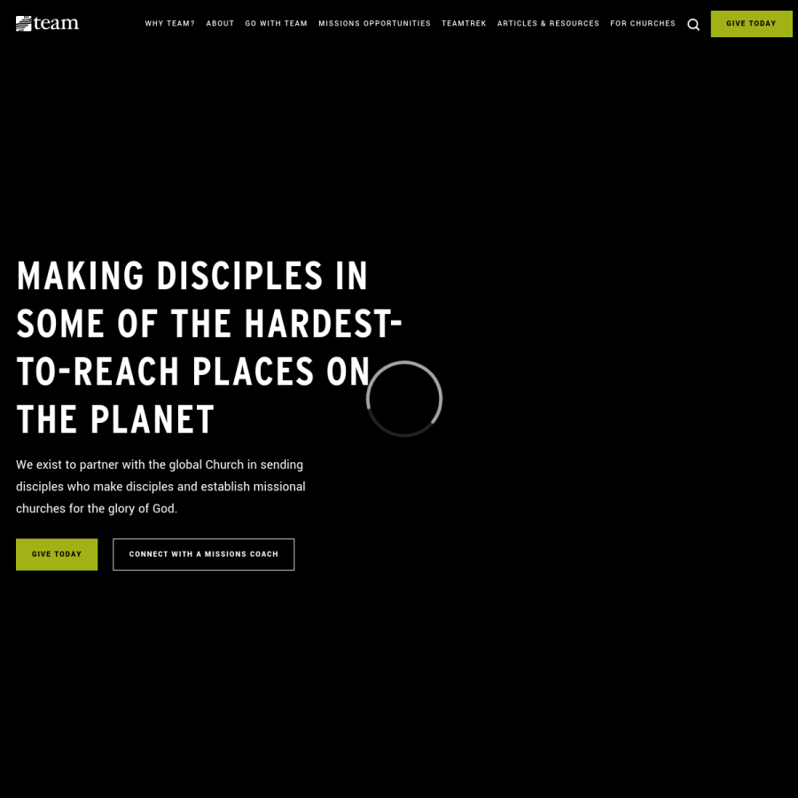 team.org homepage screenshot