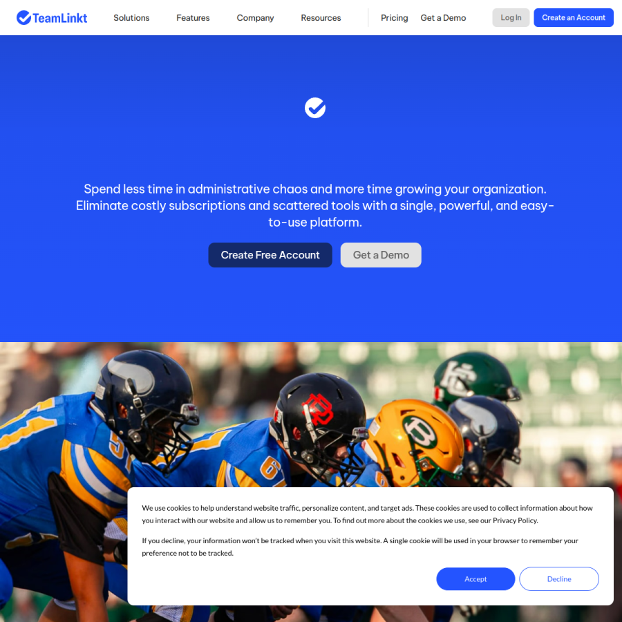 teamlinkt.com homepage screenshot