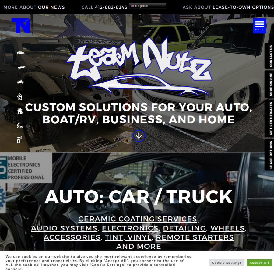 teamnutztechnology.com homepage screenshot