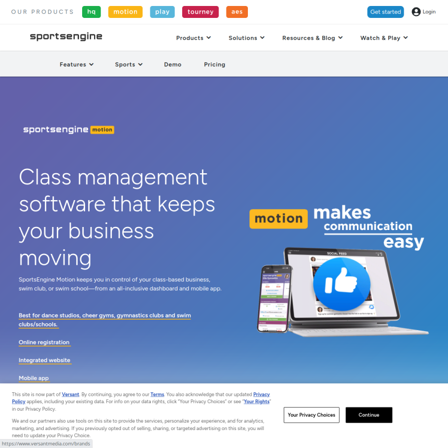 teamunify.com homepage screenshot