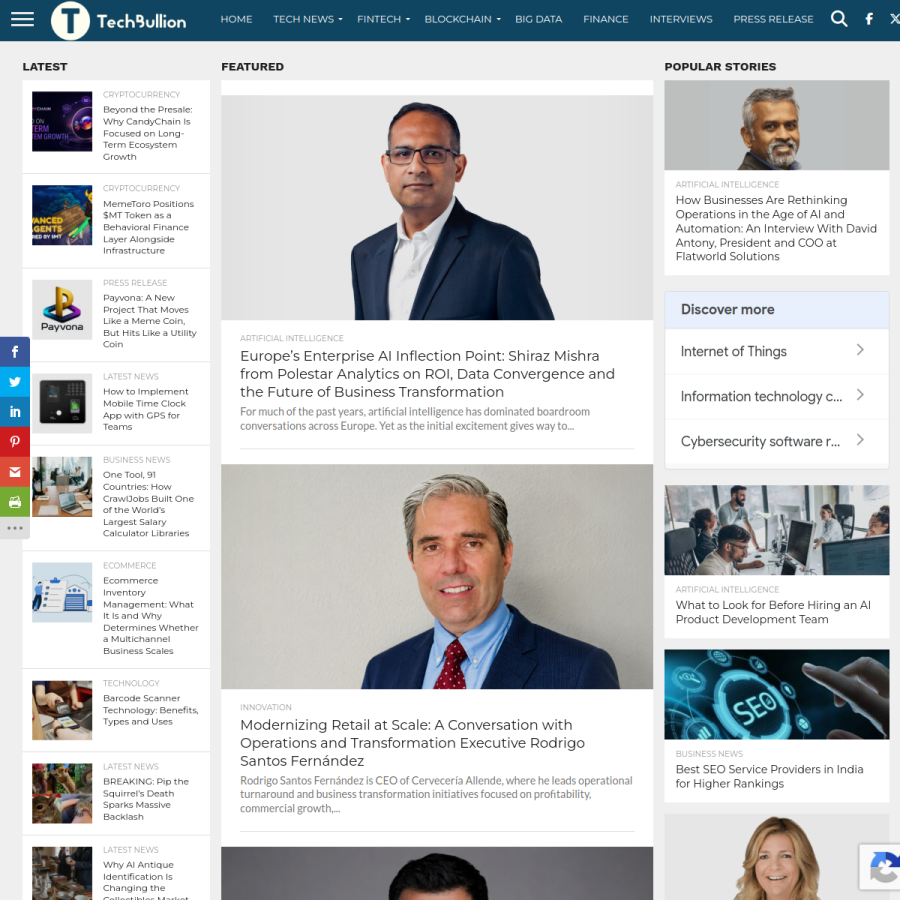 techbullion.com homepage screenshot